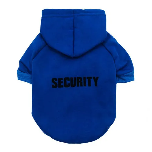 Security Cat Clothes Pet Cat Coats Jacket Hoodies For Cats Outfit Warm
