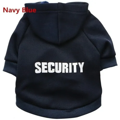 Security Cat Clothes Pet Cat Coats Jacket Hoodies For Cats Outfit Warm