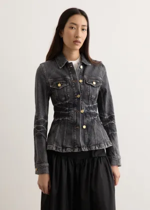 Stretch Future Denim Fitted Blazer