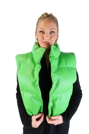 Toast Society Green Puffer Vest NWT (M; retail $290)