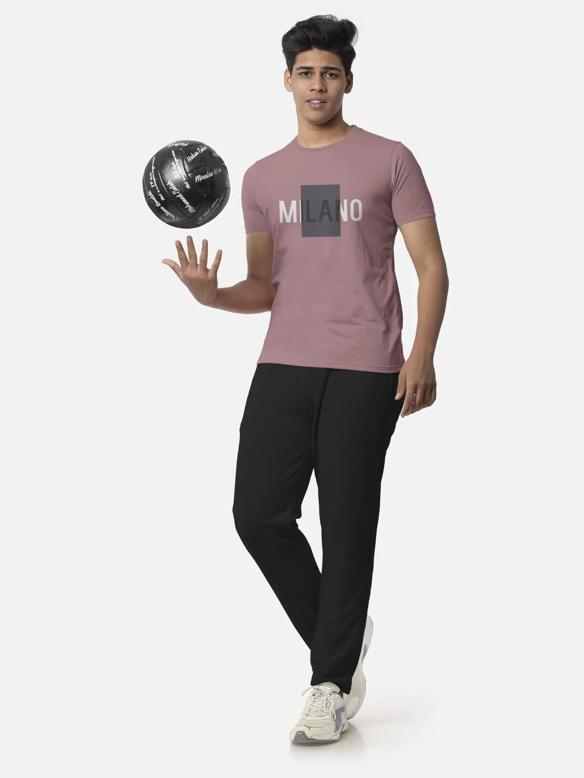 Trendy Typo/Graphic Print Cotton Blend Round Neck T-Shirt for Men's - Pack of 3