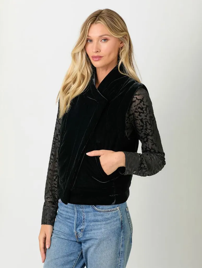 Velvet Puffer Vest (Final Sale)