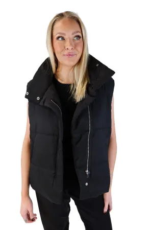 Vici Black Puffer Vest (S)