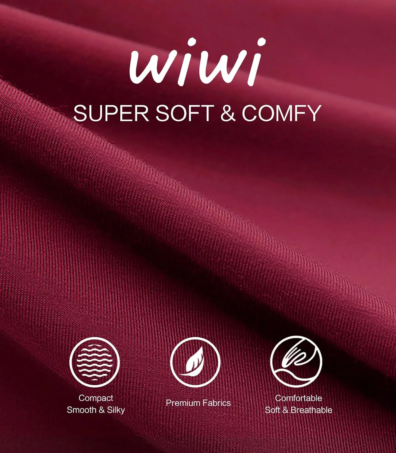 WiWi Womens Viscose from Bamboo Lounge Pants Soft Wide Leg Pajama Bottoms Palazzo Yoga Pant Casual Pj Bottom S-XXL