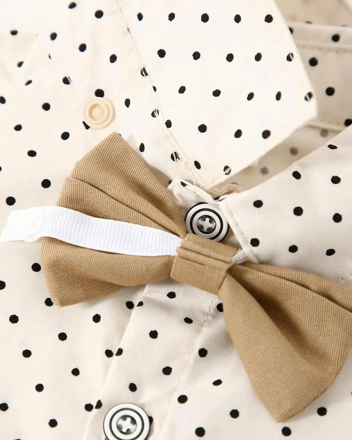YALLET Toddler Baby Boy Clothes Suit Gentleman Wedding Outfits Formal Dress Shirt Bowtie Suspender Pants