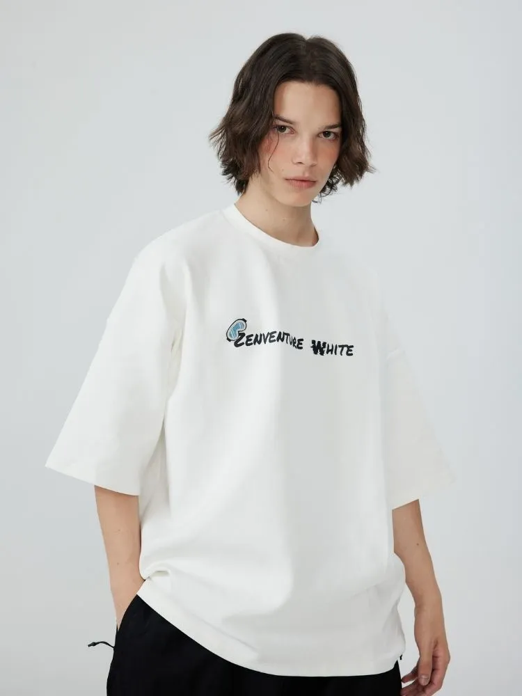 Zenventure White Loose Fit Short Sleeve - Unisex