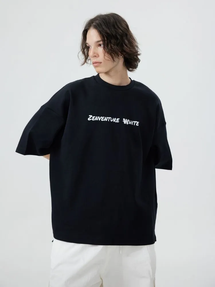 Zenventure White Loose Fit Short Sleeve - Unisex