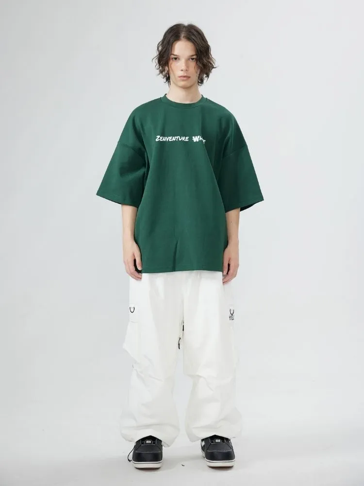 Zenventure White Loose Fit Short Sleeve - Unisex