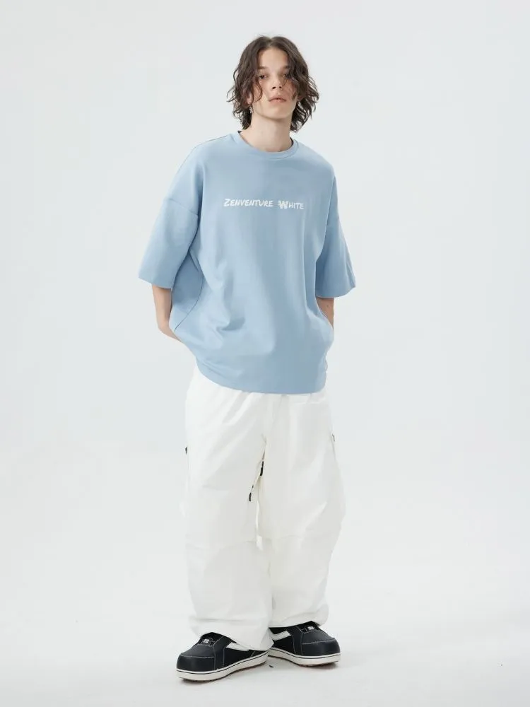 Zenventure White Loose Fit Short Sleeve - Unisex