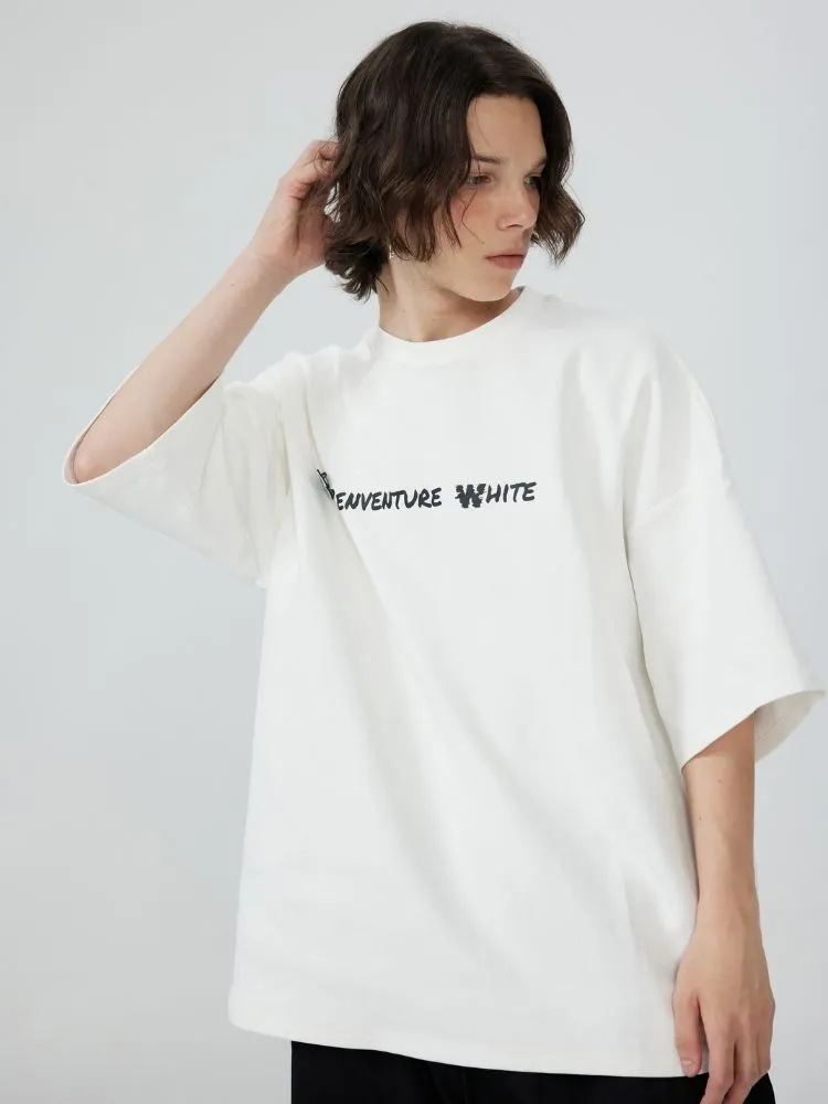 Zenventure White Loose Fit Short Sleeve - Unisex