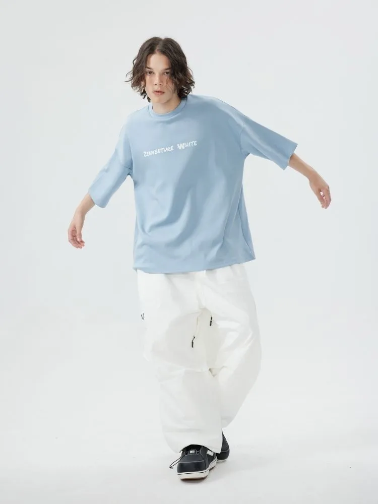 Zenventure White Loose Fit Short Sleeve - Unisex