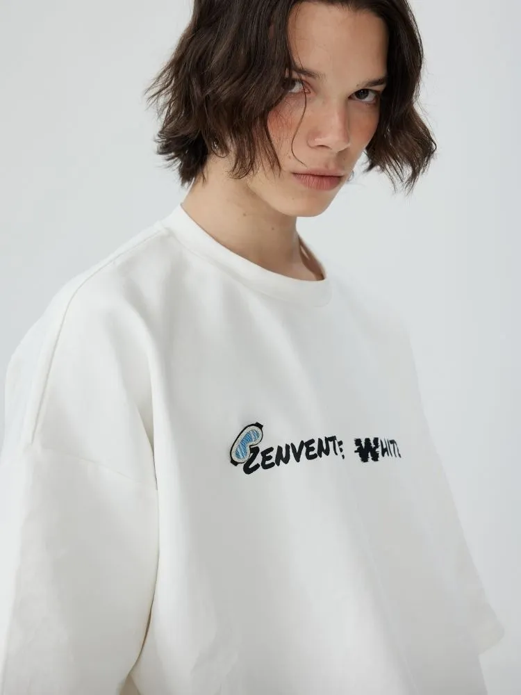 Zenventure White Loose Fit Short Sleeve - Unisex